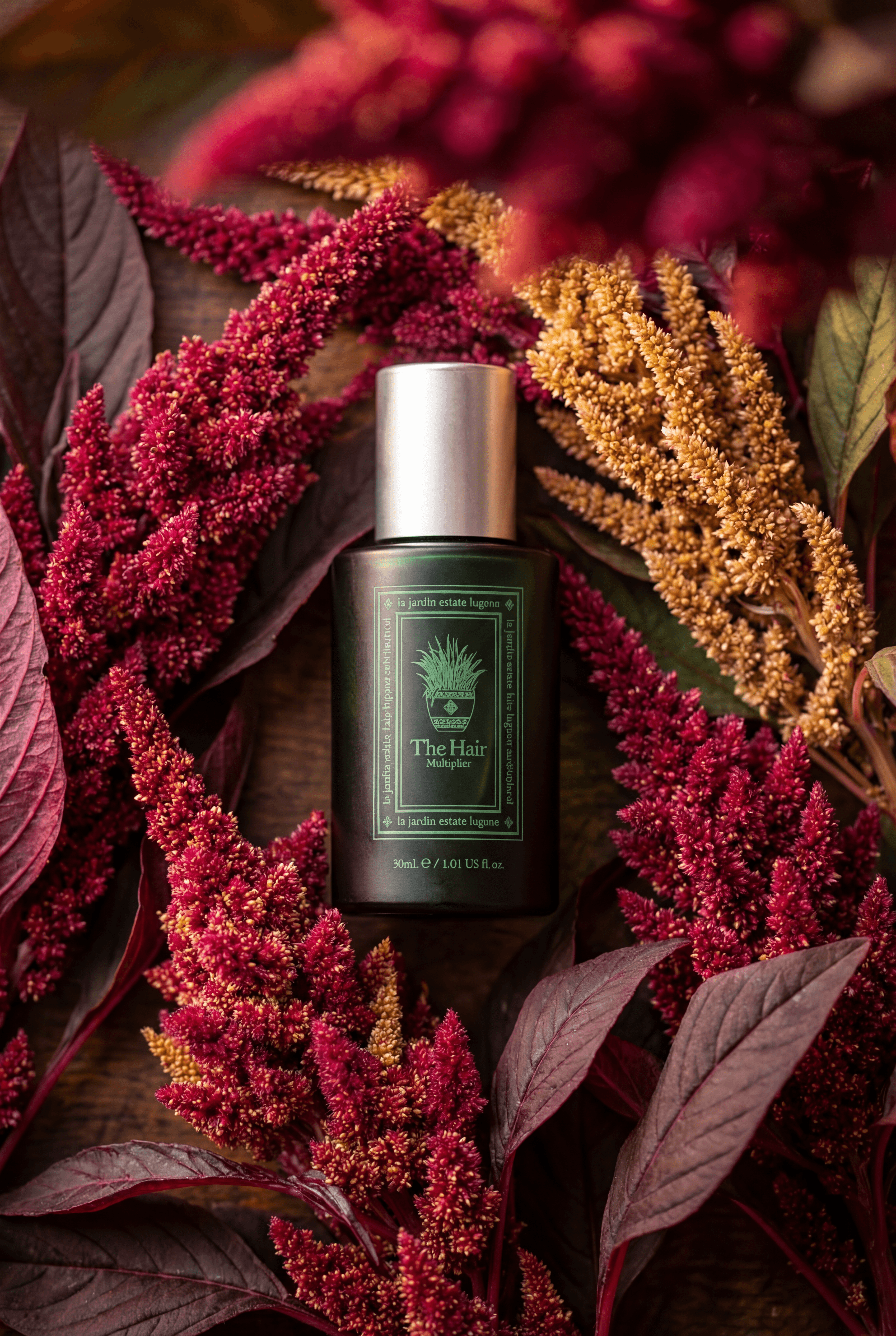 Le Jardin — Hair Multiplier with amaranth flowers